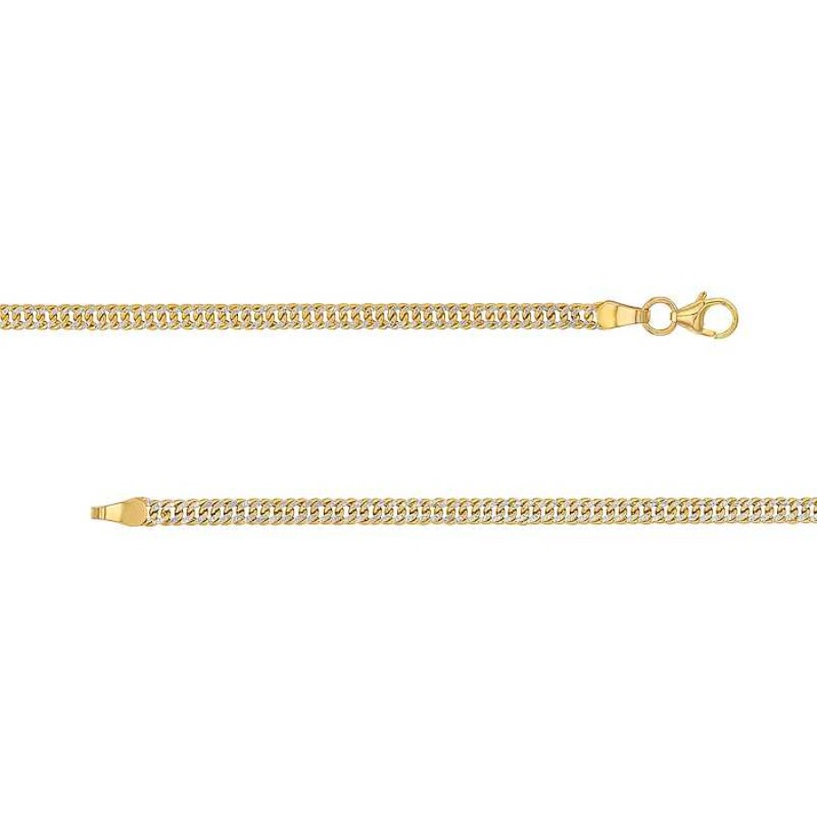 Zales 3.0Mm Cuban Curb Chain Necklace In Hollow 10K Two-Tone Gold - 18" Necklaces