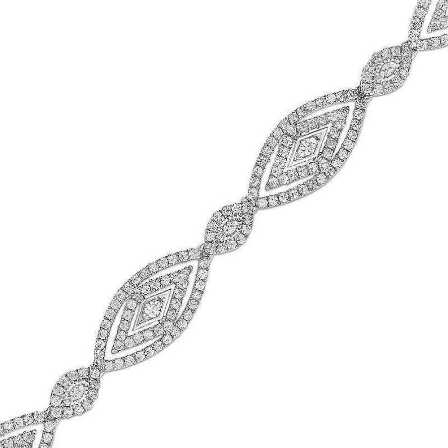 Zales 2 Ct. T.W. Diamond Marquise Bracelet In Sterling Silver Bracelets