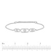 Zales You Me Us 3/4 Ct. T.W. Diamond Interlocking Ovals Trio Bolo Bracelet In 10K White Gold 9" Bracelets