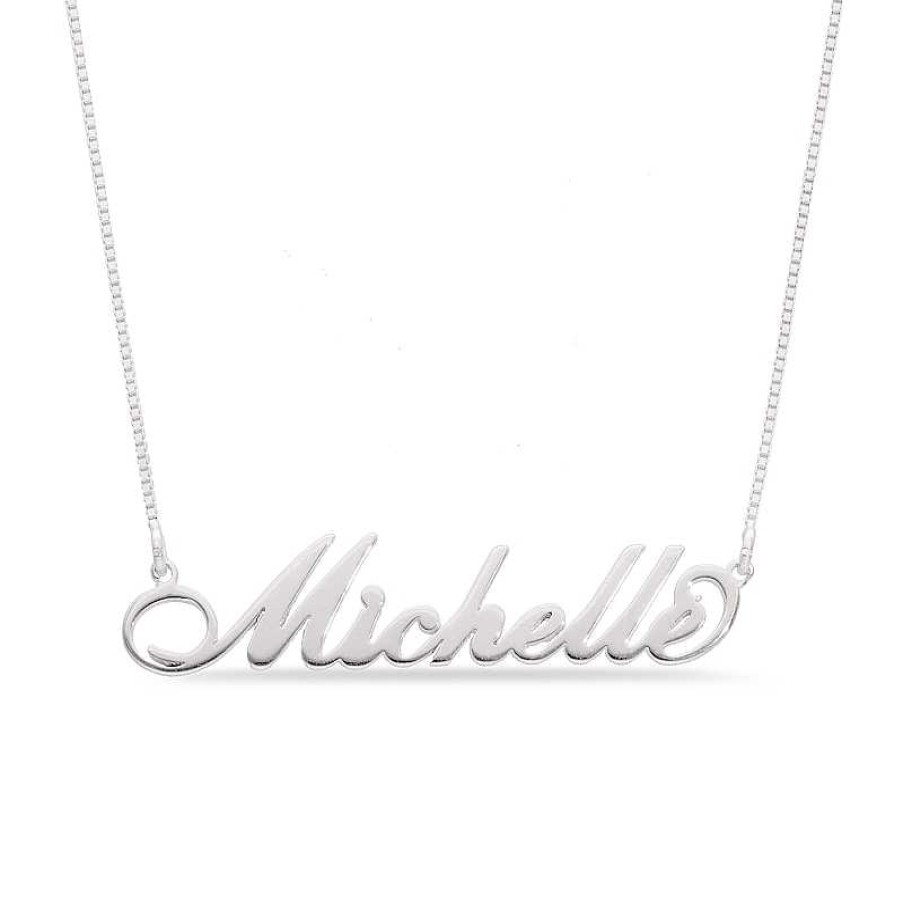 Zales Script Name Necklace In Sterling Silver (10 Alpha Characters) Necklaces