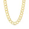 Zales Men'S 7.0Mm Concave Curb Chain Necklace In Solid 10K Gold - 22" Necklaces