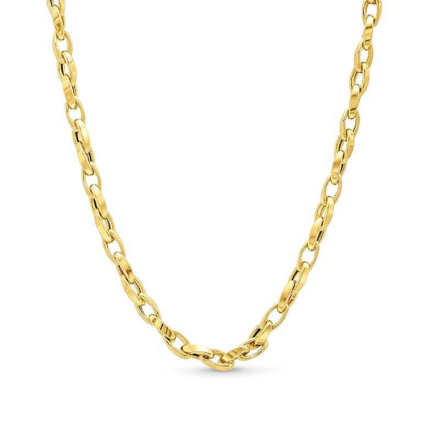 Zales 3.0Mm Oval Link Chain Necklace In Hollow 14K Gold - 22" Necklaces