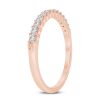 Zales 1/4 Ct. T.W. Certified Diamond Thirteen Stone Wedding Band In 14K Rose Gold (I/Si2) Rings