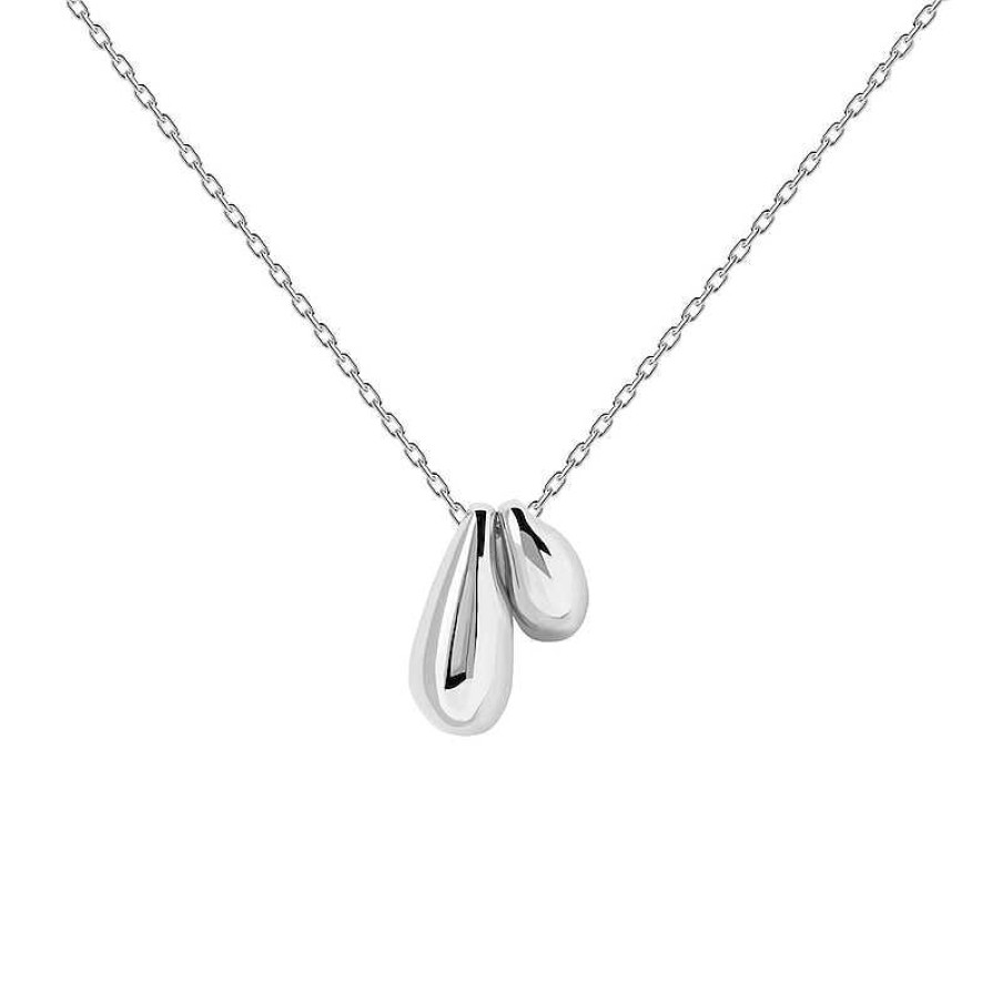 Zales Pdpaola At Zales Double Teardrop Necklace In Sterling Silver - 19.5" Necklaces