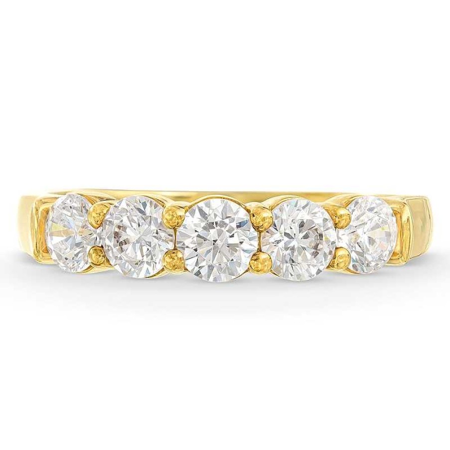 Zales 1 Ct. T.W. Diamond Five Stone Anniversary Band In 14K Gold Rings