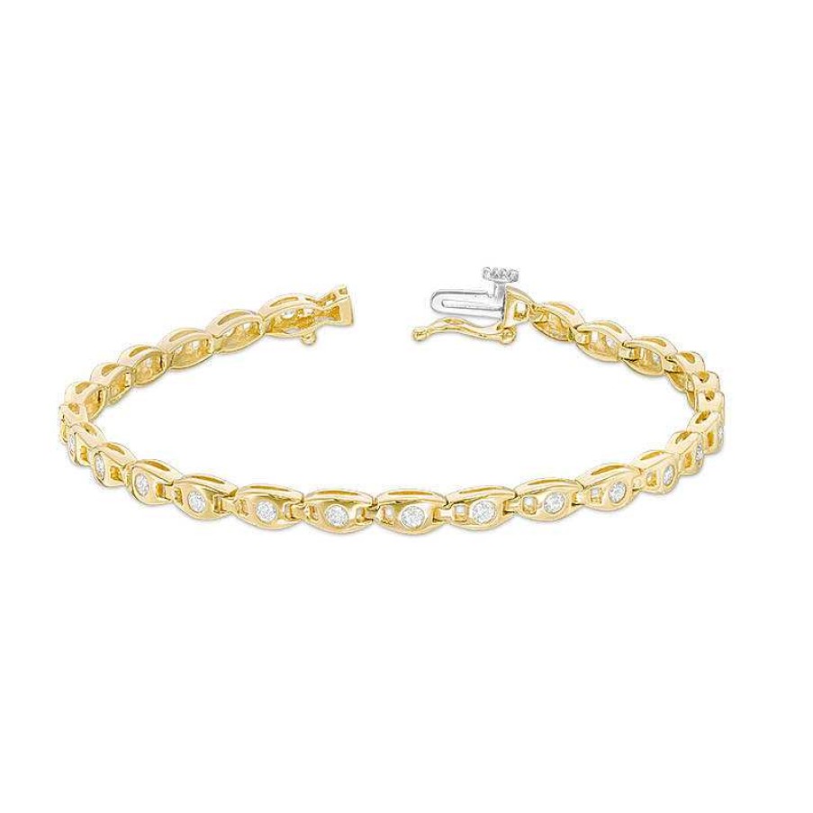 Zales 1 Ct. T.W. Diamond Bracelet In 14K Gold Bracelets