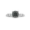 Zales 2-3/8 Ct. T.W. Black And White Diamond Tension Engagement Ring In 14K White Gold Rings