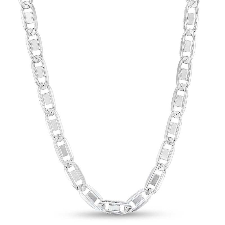 Zales 6.2Mm Diamond-Cut Valentino Chain Necklace In Solid Sterling Silver - 22" Necklaces