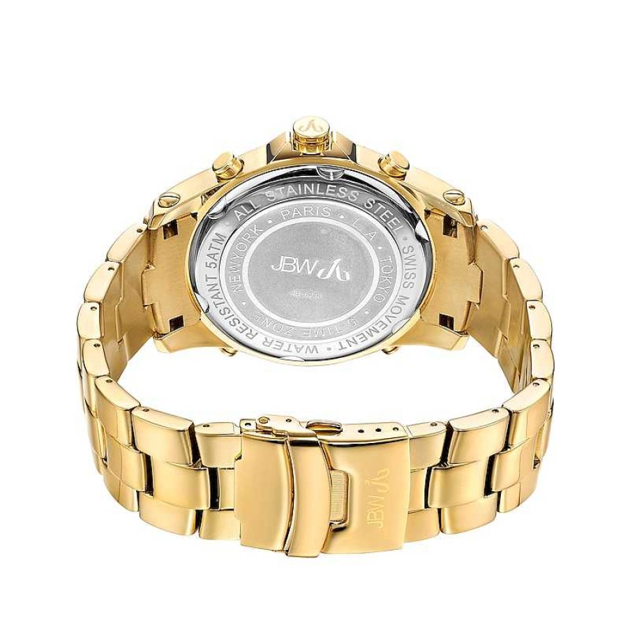 JBW Men'S Jbw Jet Setter 2-1/3 Ct. T.W. Diamond 18K Gold Plate Watch (Model: Jb-6213-A) Watches