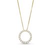 Zales 1 Ct. T.W. Certified Lab-Created Diamond Outline Circle Pendant In 10K Gold (I/I1) Necklaces