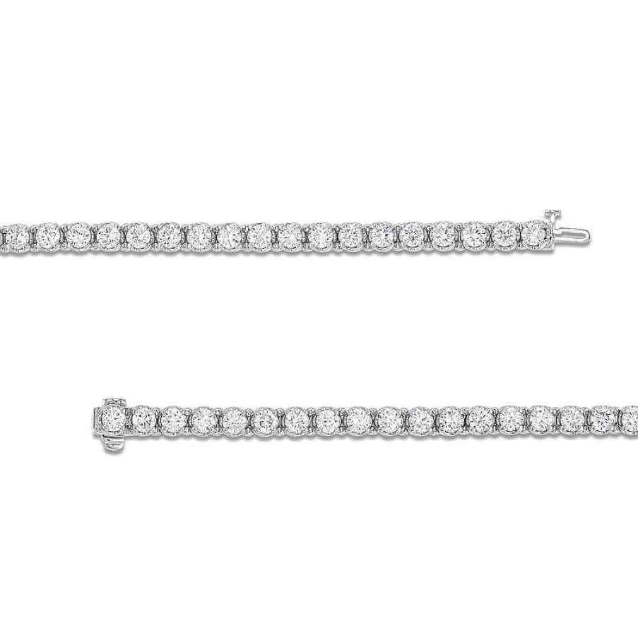 Zales 9 Ct. T.W. Lab-Created Diamond Line Bracelet In 10K White Gold Bracelets