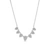 Zales 1/3 Ct. T.W. Pear Multi-Diamond Seven Stone Station Necklace In Sterling Silver Necklaces