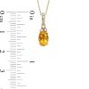 Zales Oval Citrine And 1/15 Ct. T.W. Diamond Pendant In 10K Gold Necklaces