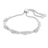 Zales Diamond Accent Duos And Infinity Bolo Bracelet In Sterling Silver - 9.5" Bracelets