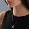 Zales 4.5Mm Lab-Created White Sapphire Infinity Pendant In Sterling Silver Necklaces