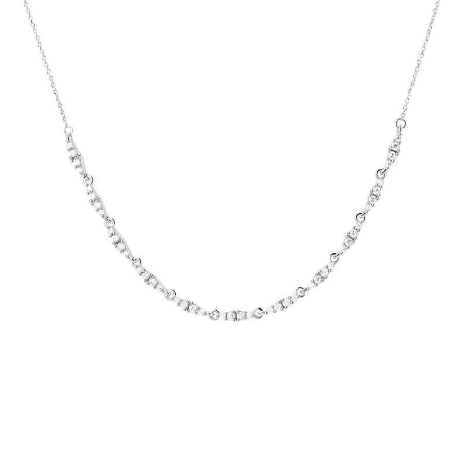 Zales Pdpaola At Zales Cubic Zirconia Marquise-Shaped Cluster Link Necklace In Sterling Silver - 19.5" Necklaces