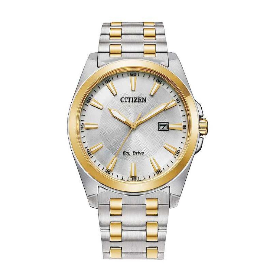 Citizen Men'S Citizen Eco-Drive® Corso Two-Tone Watch With Silver-Tone Dial (Model: Bm7534-59A) Watches