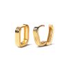 Zales Pdpaola At Zales Ribbed U-Hoop Earrings In Sterling Silver With 18K Gold Plate Earrings