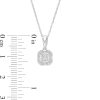 Zales 1/5 Ct. T.W. Princess-Cut Multi-Diamond Octagonal Frame Pendant In 10K White Gold Necklaces