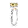 Zales Enchanted Disney Tiana Oval Green Quartz And 1/3 Ct. T.W. Diamond Claw Prong Engagement Ring In 14K Two-Tone Gold Rings