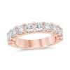 Zales 2 Ct. T.W. Diamond Ten Stone Wedding Band In 14K Rose Gold (I/I2) Rings