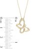 Zales 1/10 Ct. T.W. Diamond Tilted Butterfly Pendant In 10K Gold Necklaces