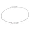 Zales Name Anklet In Sterling Silver (1 Line) - 10" Bracelets