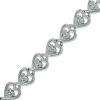 Zales 1/20 Ct. T.W. Diamond Heart Line Bracelet In Sterling Silver Bracelets