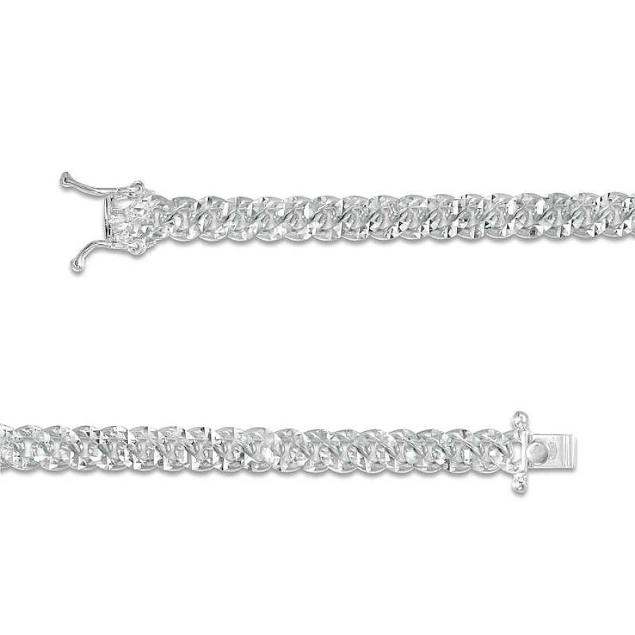 Zales Men'S 6.0Mm Diamond-Cut Cuban Link Chain Necklace In Solid Sterling Silver - 22" Necklaces