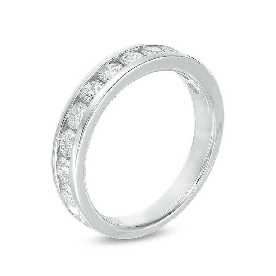 Zales 1 Ct. T.W. Diamond Channel Band In 14K White Gold Rings