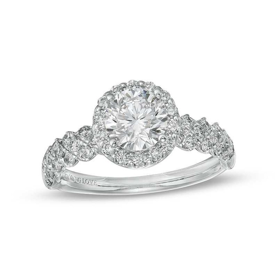 Zales True Lab-Created Diamonds By Vera Wang Love 1-3/4 Ct. T.W. Frame Engagement Ring In 14K White Gold (F/Vs2) Rings