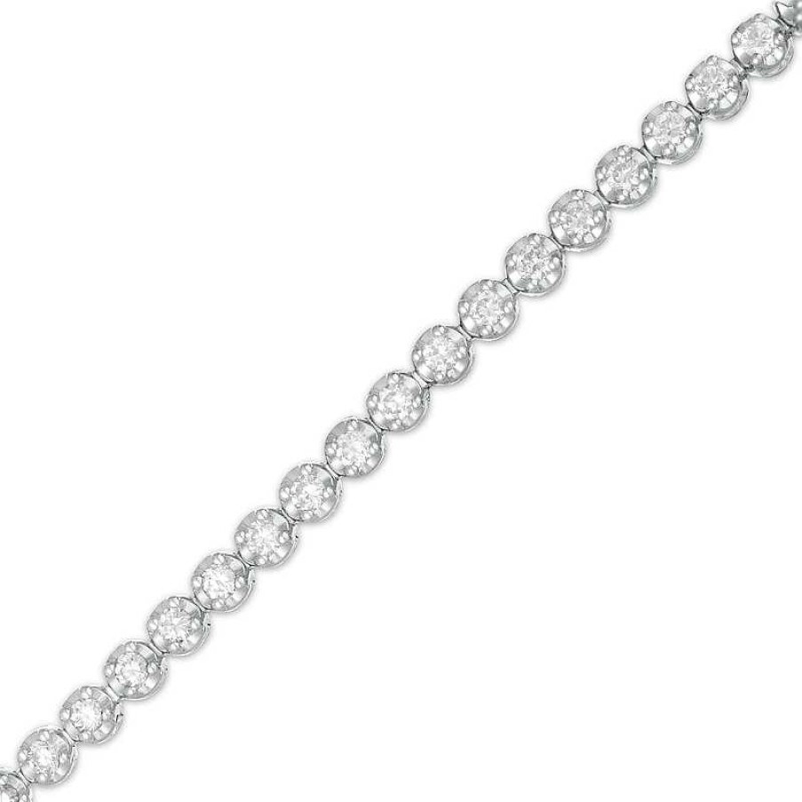 Zales Marilyn Monroe Collection 2 Ct. T.W. Diamond Tennis Bracelet In 10K White Gold Bracelets