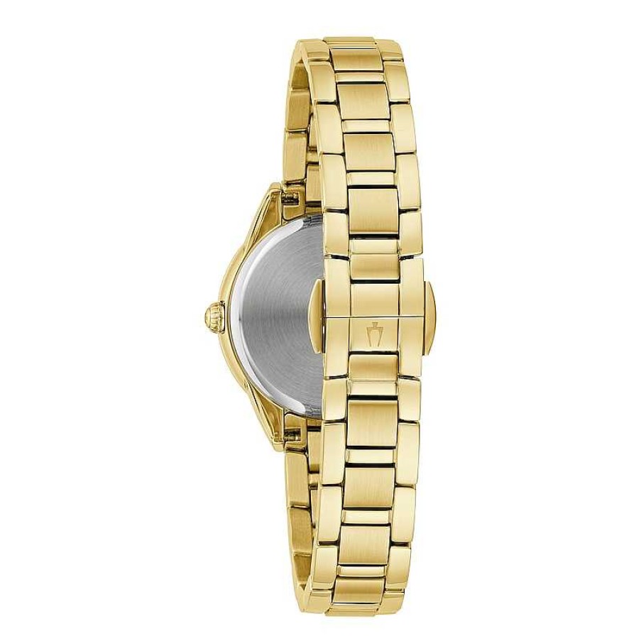 Bulova Ladies' Bulova Sutton 1/20 Ct. T.W. Diamond Gold-Tone Watch With Mother-Of-Pearl Dial (Model: 98R297) Watches