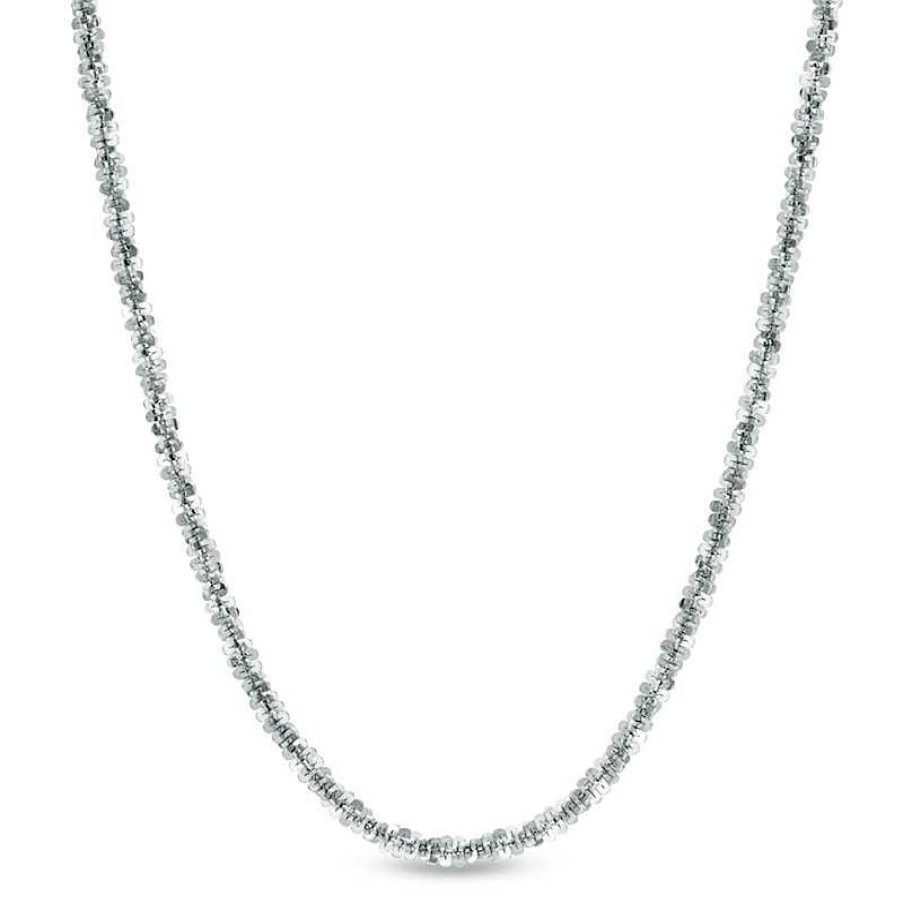 Zales 1.5Mm Sparkle Chain Necklace In Solid 14K White Gold - 18" Necklaces