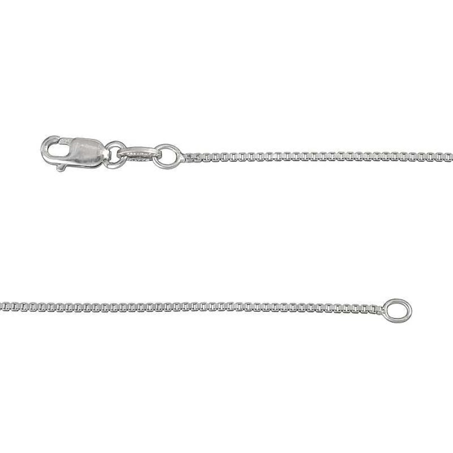 Zales 1.0Mm Diamond-Cut Box Chain Necklace In Solid Sterling Silver - 20" Necklaces