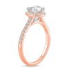 Zales 1-1/3 Ct. T.W. Cushion-Cut Certified Lab-Created Diamond Frame Engagement Ring In 14K Rose Gold (F/Vs2) Rings