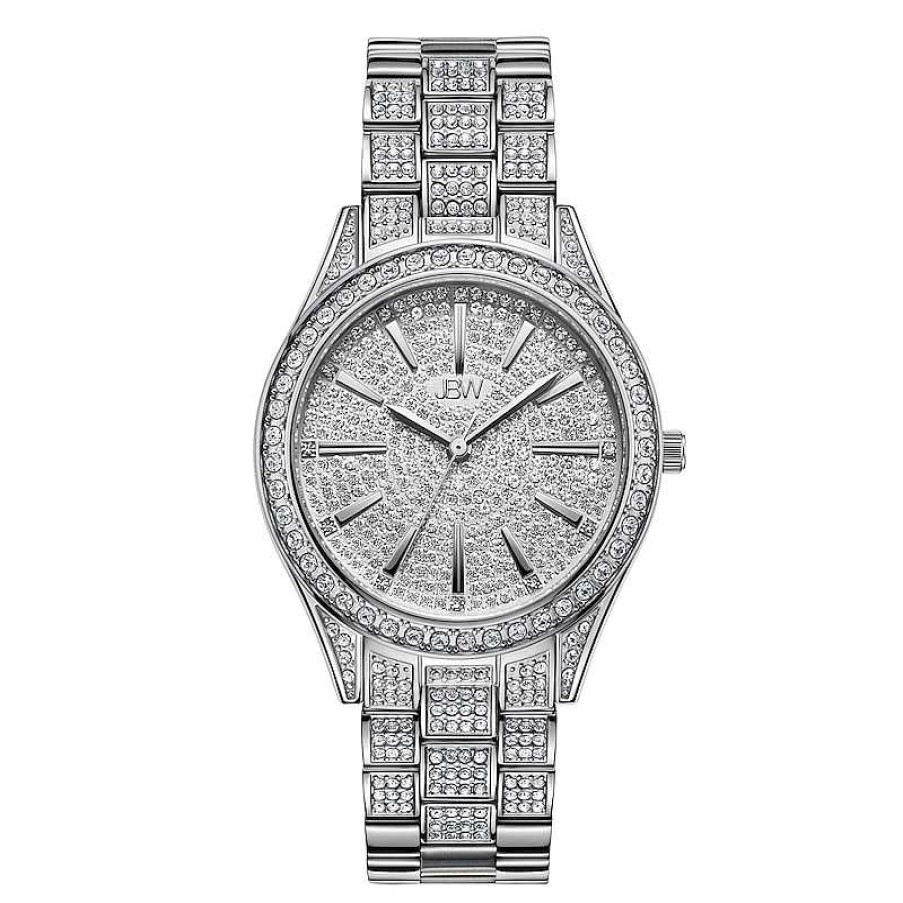 JBW Ladies' Jbw Cristal 34 1/8 Ct. T.W. Diamond And Crystal Watch With Silver-Tone Dial (Model: J6383C) Watches