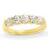 Zales 1 Ct. T.W. Diamond Five Stone Anniversary Band In 14K Gold Rings