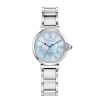 Citizen Ladies' Citizen Eco-Drive® L Mae Diamond Accent Silver-Tone Watch With Mother-Of-Pearl Dial (Model: Em1060-52N) Watches