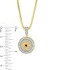 Zales Men'S 3/4 Ct. T.W. Black And White Diamond Compass Medallion Pendant In 10K Gold - 22" Necklaces