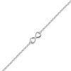 Zales Sideways Infinity Anklet In Sterling Silver - 9.5" Bracelets