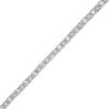 Zales 1 Ct. T.W. Baguette And Round Diamond Tennis Bracelet In 10K White Gold Bracelets