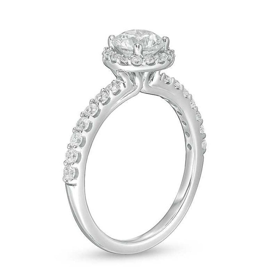 Zales 1-1/2 Ct. T.W. Certified Lab-Created Diamond Frame Engagement Ring In 14K White Gold (F/Vs2) Rings