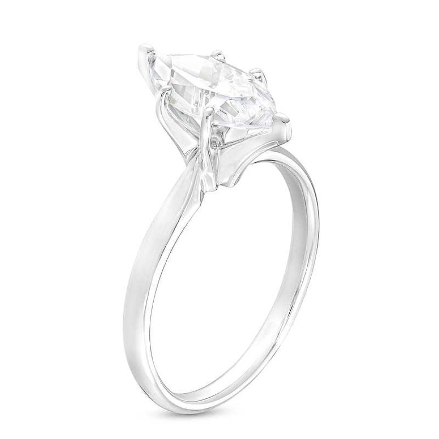 Zales 2 Ct. Certified Marquise Lab-Created Diamond Solitaire Engagement Ring In 14K White Gold (F/Vs2) Rings