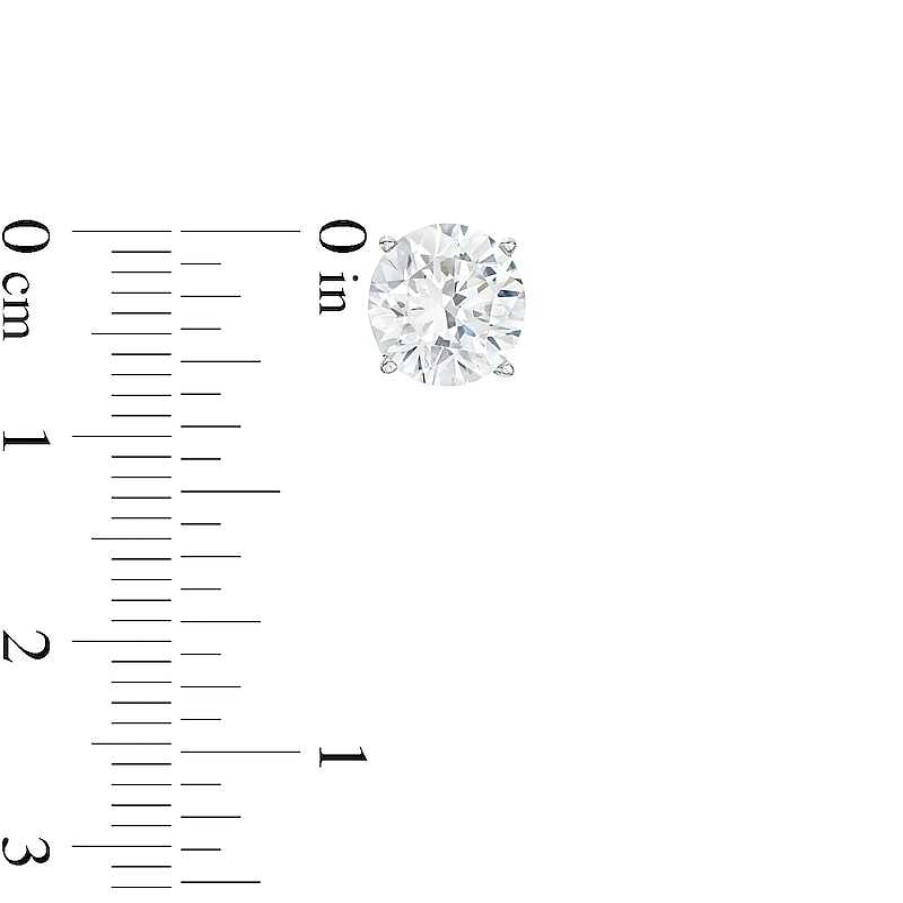 Zales 4 Ct. T.W. Certified Lab-Created Diamond Solitaire Stud Earrings In 14K White Gold (F/Si2) Earrings