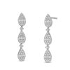 Zales 1/2 Ct. T.W. Pear Multi-Diamond Teardrop Dangle Drop Earrings In 10K White Gold Earrings