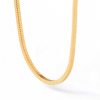 Zales Pdpaola At Zales 1.0Mm Snake Chain Necklace In Solid Sterling Silver With 18K Gold Plate 15.75" Necklaces