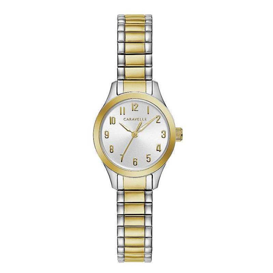 CARAVELLE Ladies' Caravelle By Bulova Two-Tone Expansion Watch With Silver-Tone Dial (Model: 45L177) Watches