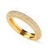 Zales Pdpaola At Zales Cubic Zirconia Multi-Row Band In Sterling Silver With 18K Gold Plate Rings