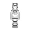 Fossil Ladies' Fossil Harwell D-Link Watch With Rectangular Silver Sunray Dial (Model: Es5326) Watches